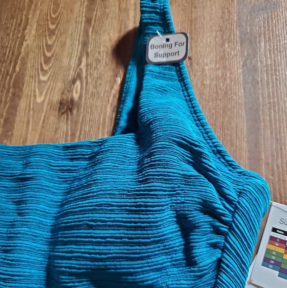 Time Tru Variegated Rib Bikini Top - Picture 3 of 5